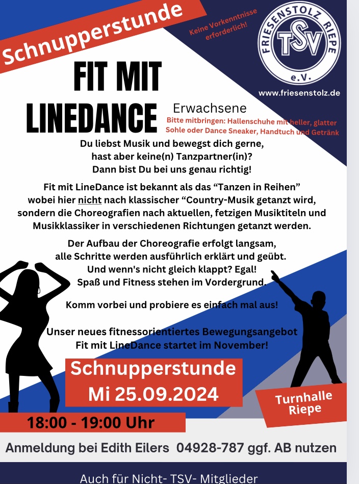 Line Dance Schnupperstunde mit Edith Eilers